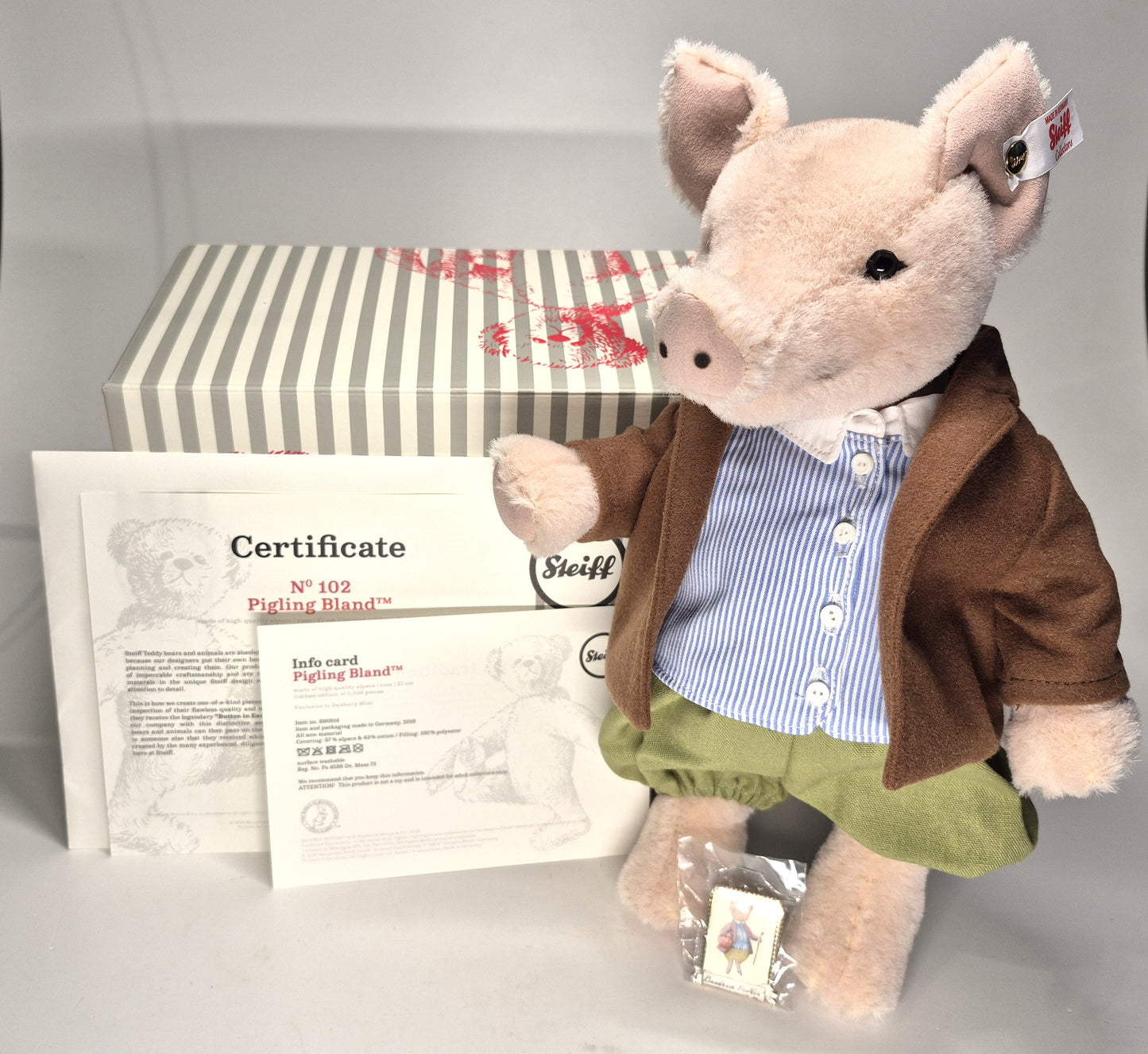 Steiff 690914 Pigling Bland™, Danbury Mint, 27cm, selten, lim. (2019)