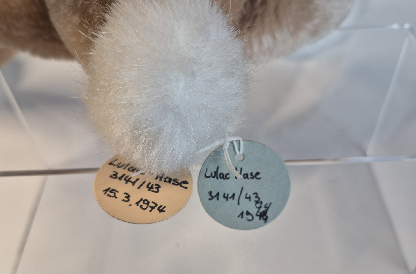 Steiff ARCHIV Lulac Hase, 43cm, hellbraun, 1974, neuwertig