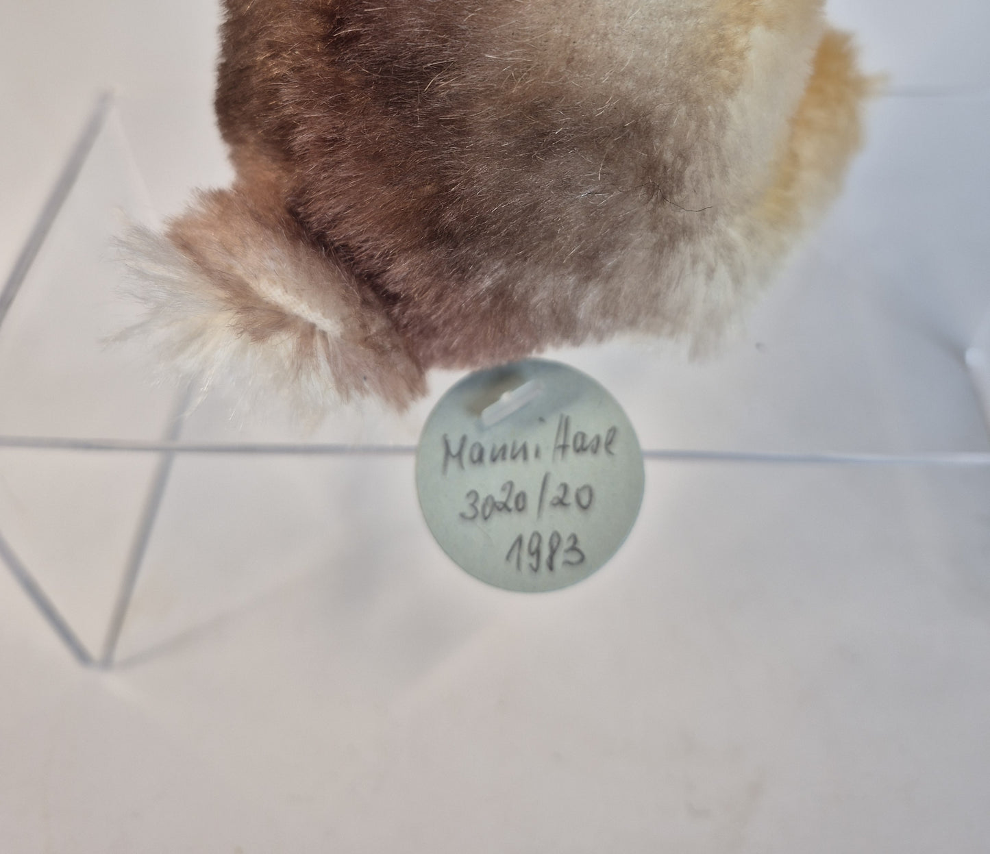 Steiff ARCHIV Manni Hase, 20cm, braun, 1983?, neuwertig, mit kurzen Ohren!