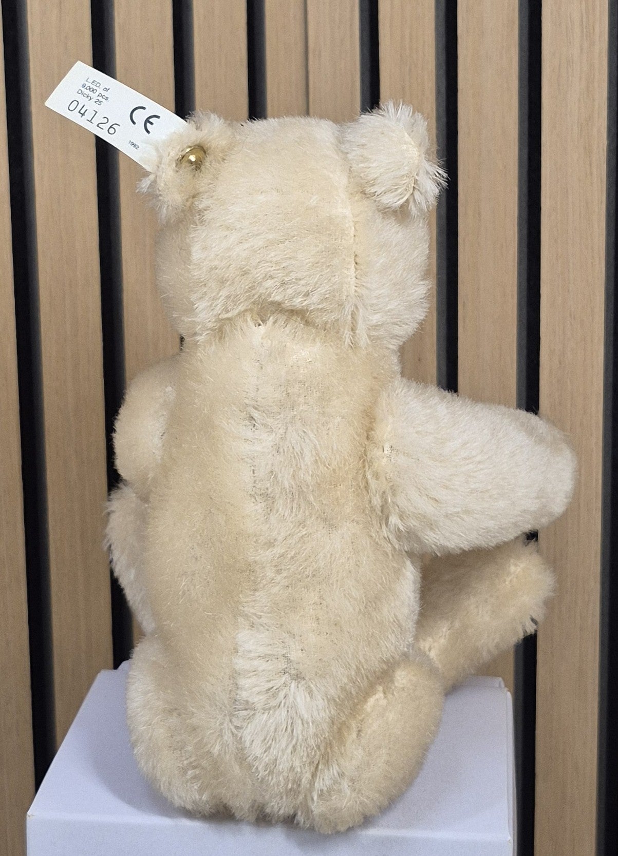 Steiff Dicky Bär Replika - weiß - 25cm - (407550) - Neuwertig - (B1)