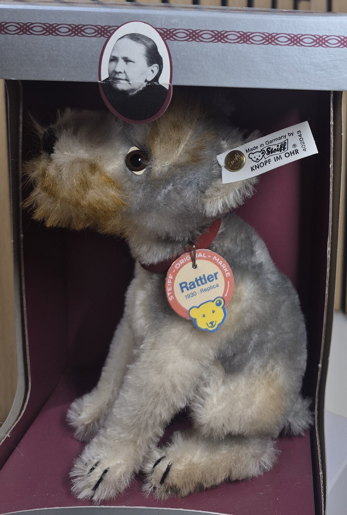 Steiff Rattler Replika 1930 -17cm - Museum Coll. 1992 - (402043) - Neuwertig -