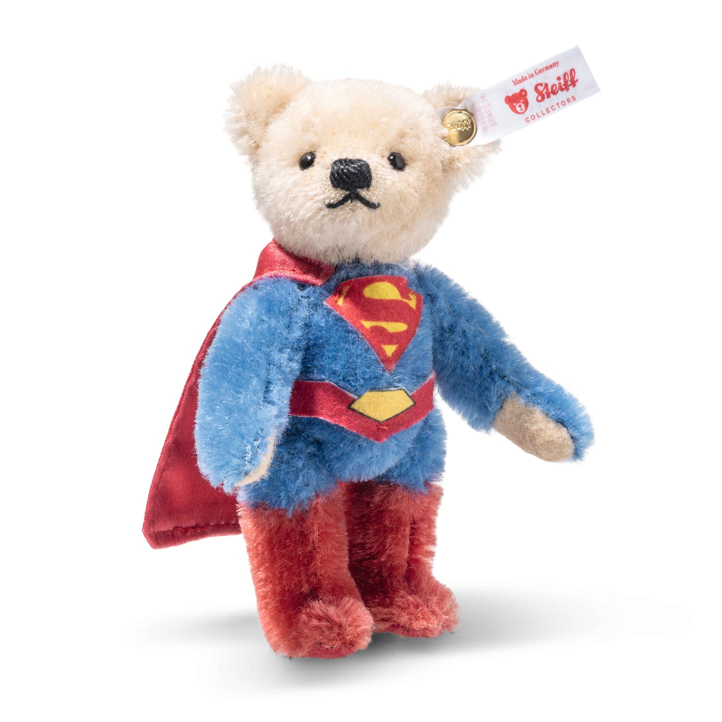 Steiff Superman Mini Teddybär - 10cm - (356469) - Neu -