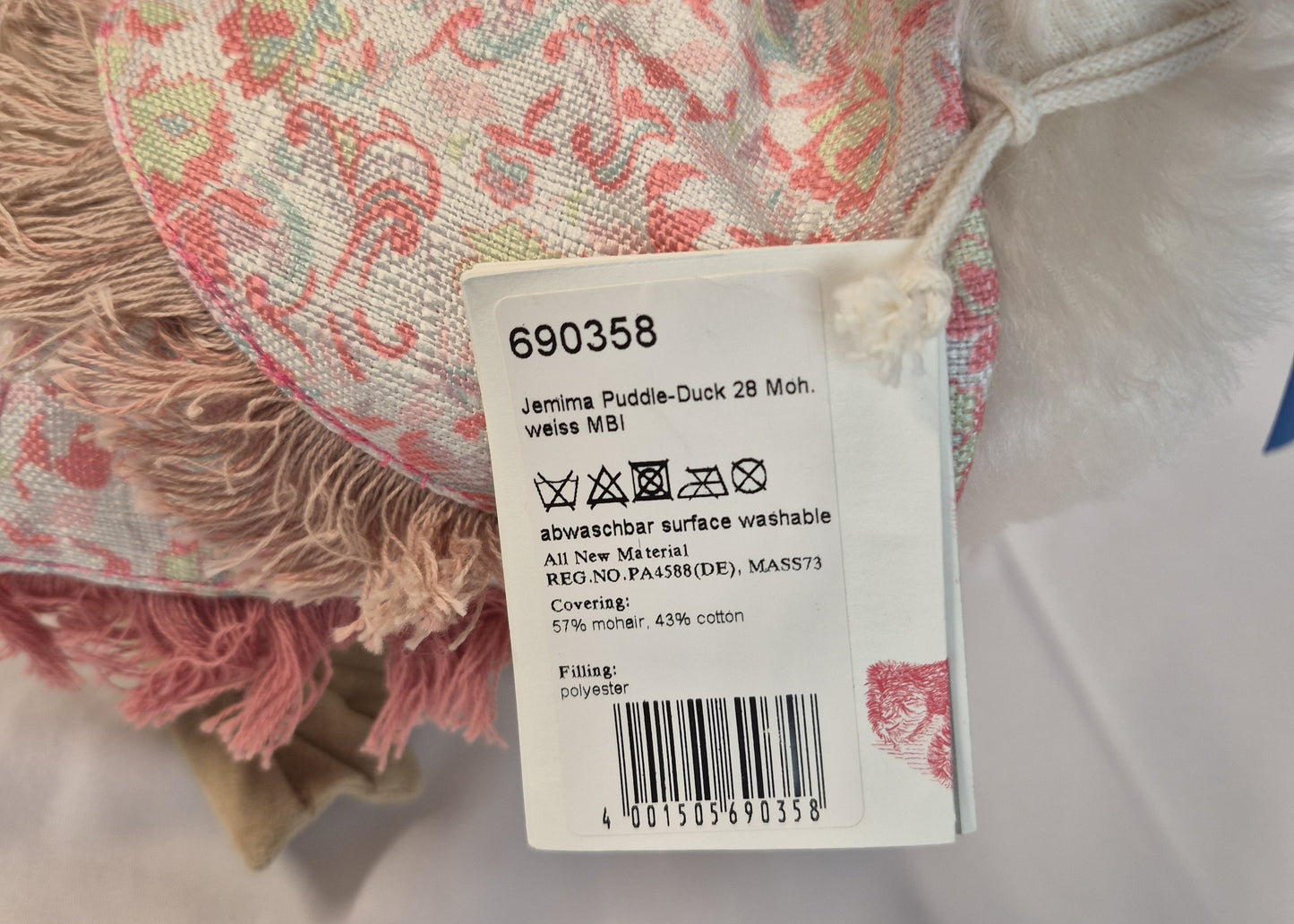 Steiff 690358 Jemima Puddle-Duck (TM), Danbury Mint, 26cm, selten, lim.  (2016)